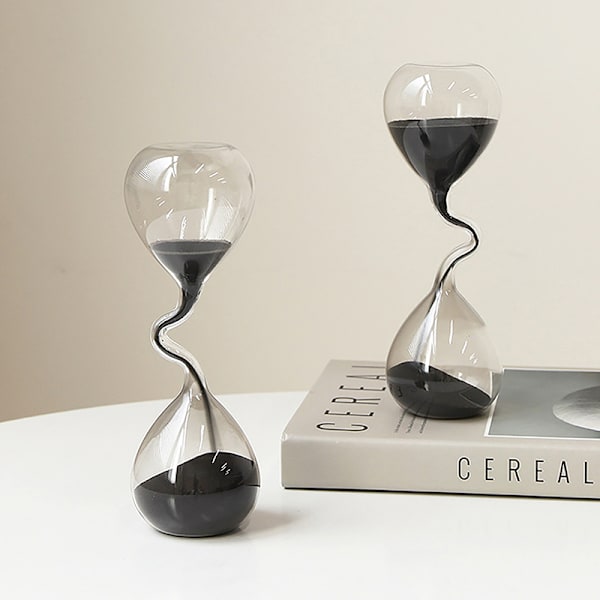 Svart timglas, modern stil, heminredning one size
