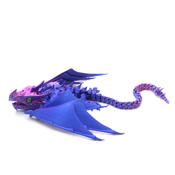 3D Print Flying Dragon Model Toimintahahmo Patsaslelu Black