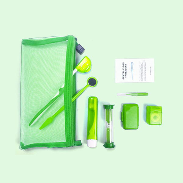 8 st/ set Oral Cleaning Care Dental Ortodontic Kit Green