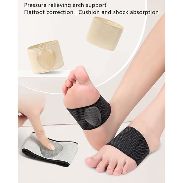 1Pair Flat Foot Correction pehmusteet tai jalkatyynyt Black L