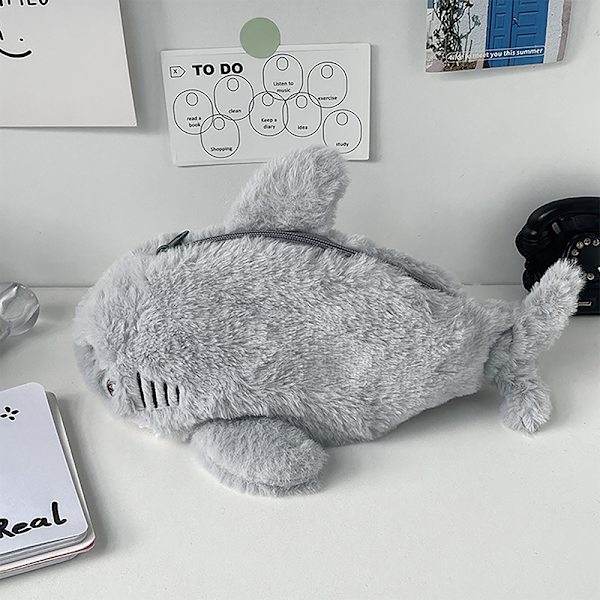 1 PC e Plys Shark Penalhus Skoleartikler 1PCS