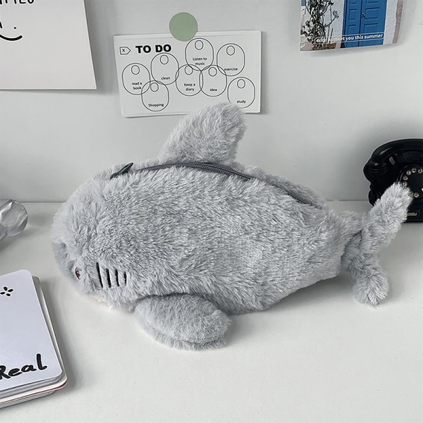 1st e Plush Shark Case Skolmaterial 1PCS