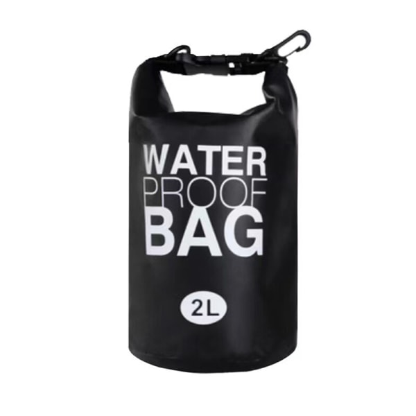 2 liter vattentät torrväska för förvaring av simkajak flytryggsäck Black