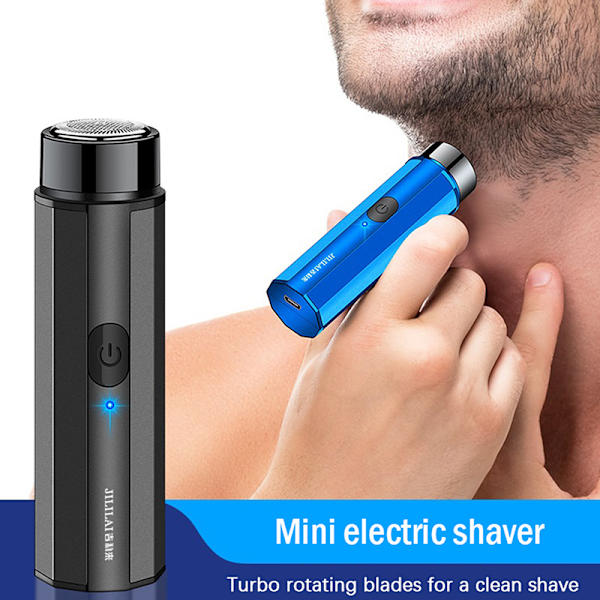 Elektrisk rakapparat för män Portable Electric Razor Beard Blue