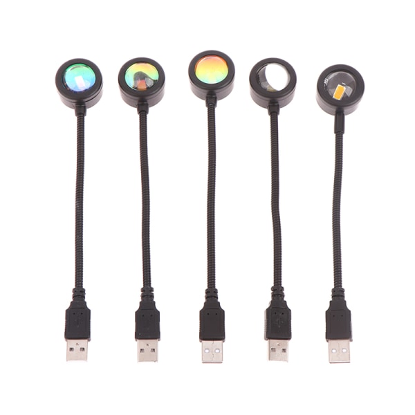 1 kpl auringonlaskulamppu LED- USB yövaloseinävalo Yellow