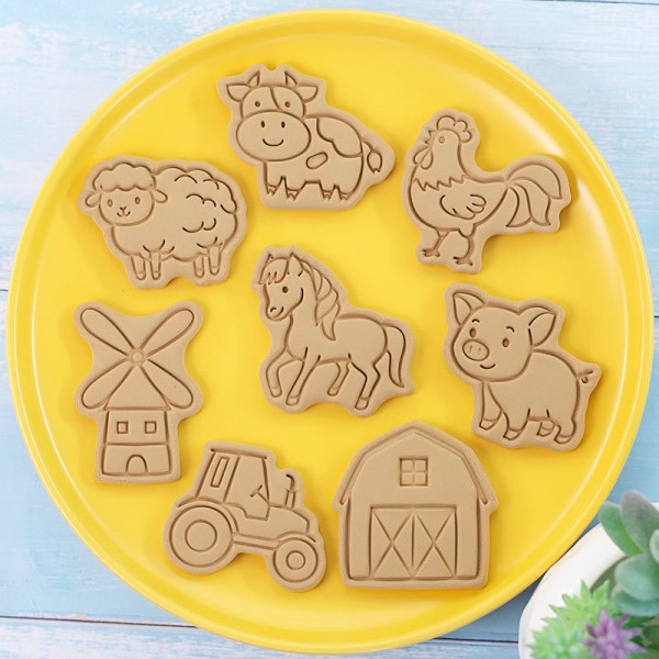 8 stk/sett Animal Cookie ters Kake dekorasjonsform