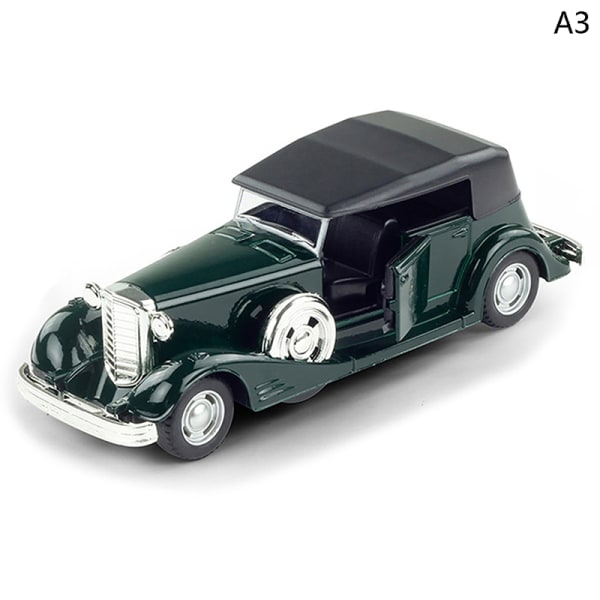 1kpl Classic Car Model Vintage Pull Back Alloy Diecast Autolelut Green