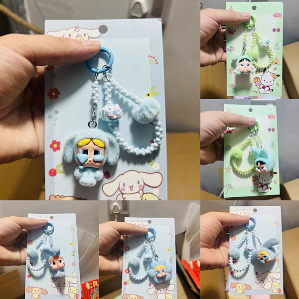 Kawaii Sarjakuvanukke Avaimenperä Laukun Koriste Yleiskäyttöinen Matkapuhelin A8