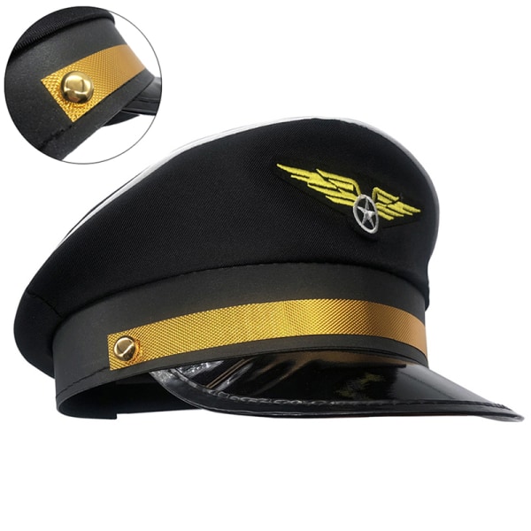 Captain Captain Hats Festkostyme Captains Flight Hat Black
