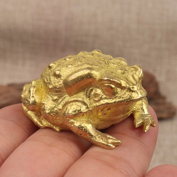 Lucky Copper Toads Sammakko Kultainen rupikonna eläin kuparipatsas Bronze