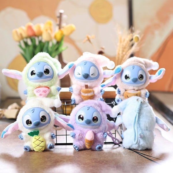 1 kpl Stitch Syö Jotain Ennen Nukkumaanmenoa -sarjan pehmomallinen avaimenperä A5