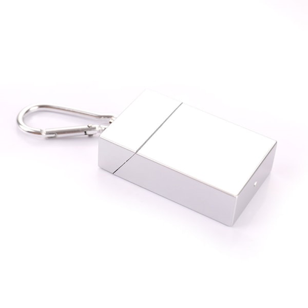 Bärbar askfat med lock Nyckelring Fick askfat Silver