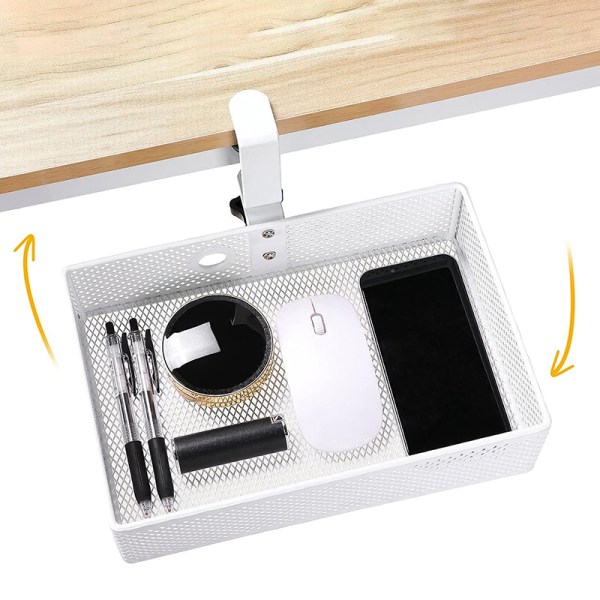 Under Skrivbordet Drawer Box 360 Roterande Drawer Hidden Organizer Black