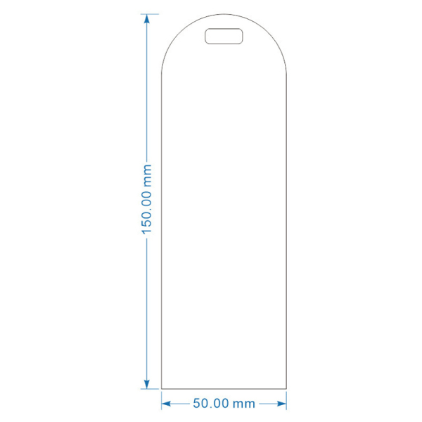 Läpinäkyvä tyhjä akryyli kirjanmerkkilappu Matkatavaralappu A2 15*5cm