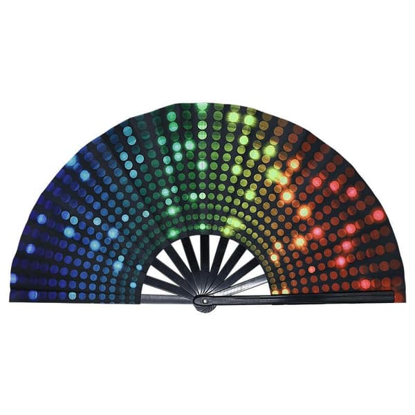 Kung Fu Vifte UV Blæk Udskrivning Fluorescerende Vifte Bambus Ben Foldning E
