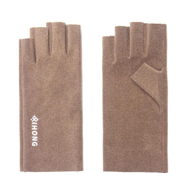 Nail Art Glove UV Protection Glove Protecter Vinterhandsker Brown