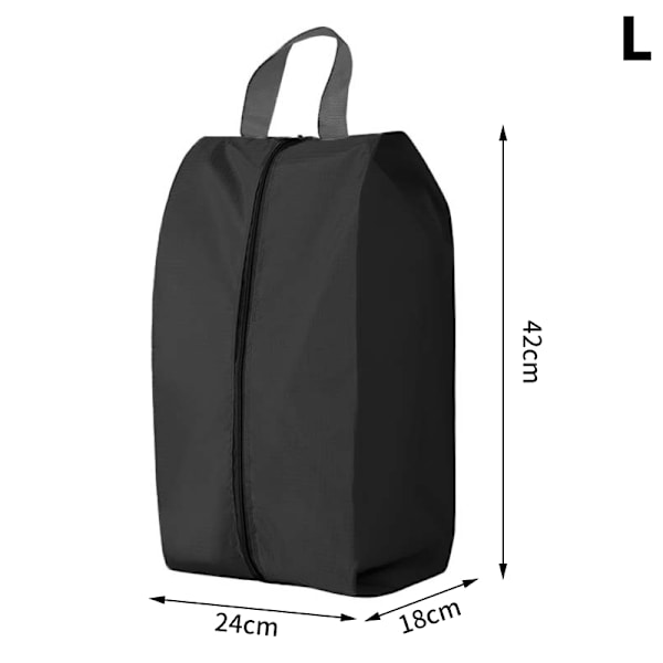 Støvtæt Vandtæt Sko Opbevaringstasker Nylon Sko Taske Black L