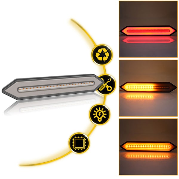 100 LED-auton kuorma-auton jarrujen suuntavilkku, takatakavalo