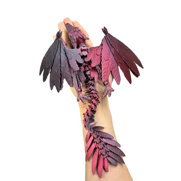 3D printed drake med vingar leksak Kristall drake leksaker A3