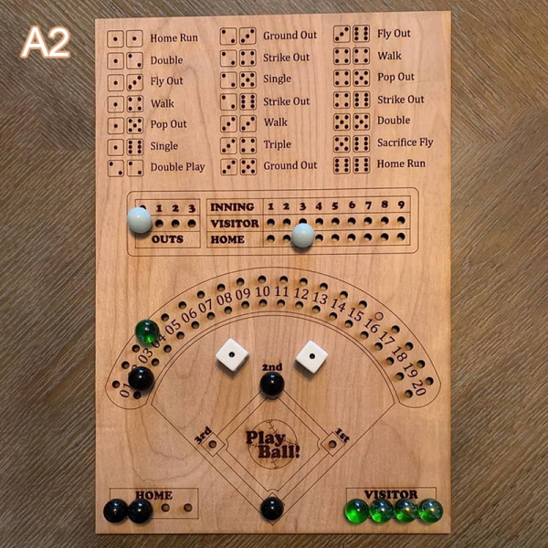 Baseball terningbrætspil Interaktivt dobbelt kampbordsspil brown