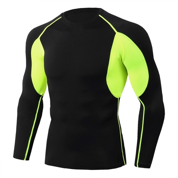 Løpeskjorter Herre Langermet Fitness Treningsklær green 2XL c007 | green |  2XL | Fyndiq