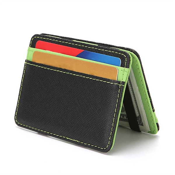 Ohut PU-nahkainen lompakot Business-luottokorttikotelo Green