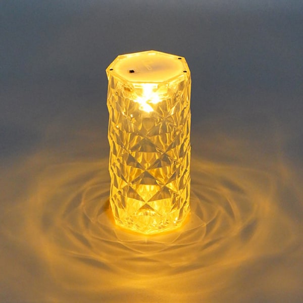 Krystall bordlampe LED barlampe Touch Golden skrivebordslampe yellow light