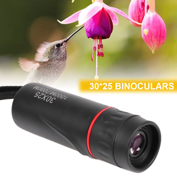 HD 30x25 monokulaariteleskooppikiikarit Zoomaustarkennus Black