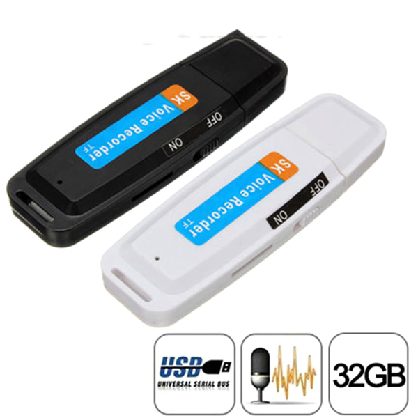 U-Disk Digital o Recorder USB Voice Recorder Pen Black