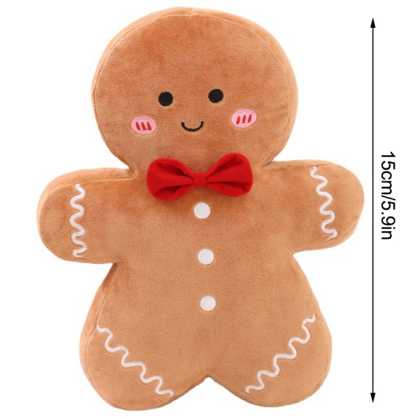 Julepynt Legetøj e Gingerbread Man Plushie Legetøjsdukke A14