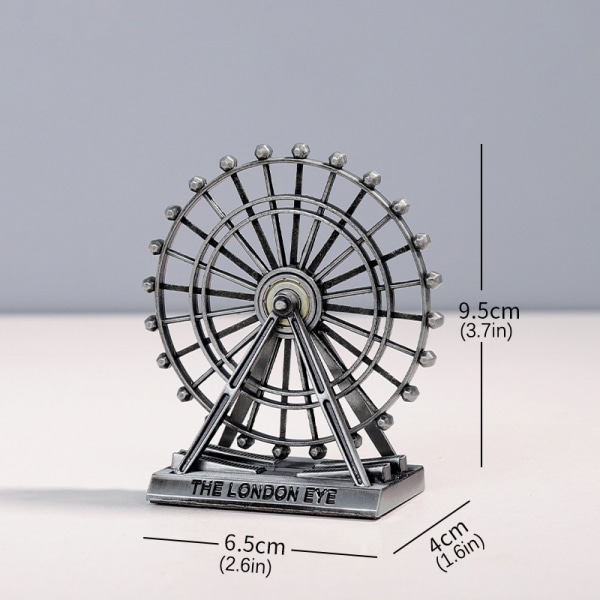 London Eye Ornament pariserhjul Model Håndværk Silver