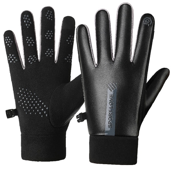 1 par vinterhandskar varma handskar Vattentäta halkfria handskar Gray