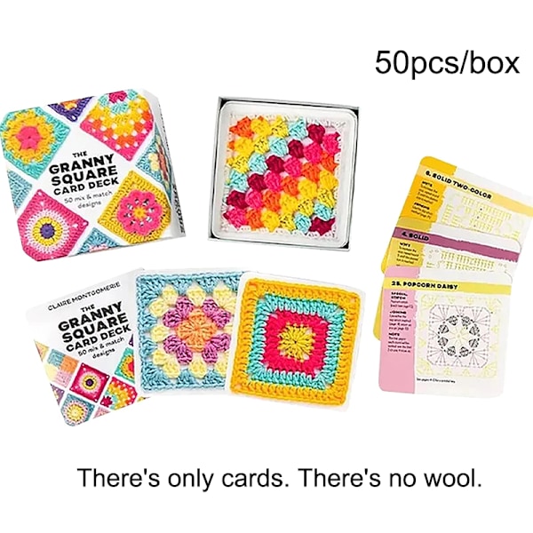 50 st/ask Mix Match Design Mormors Rutor Garnkort Stickning 50pcs/box