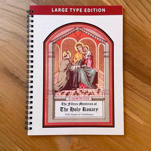 Meditationsbok med rosenkrans i fickstorlek Liten katolsk bönbok