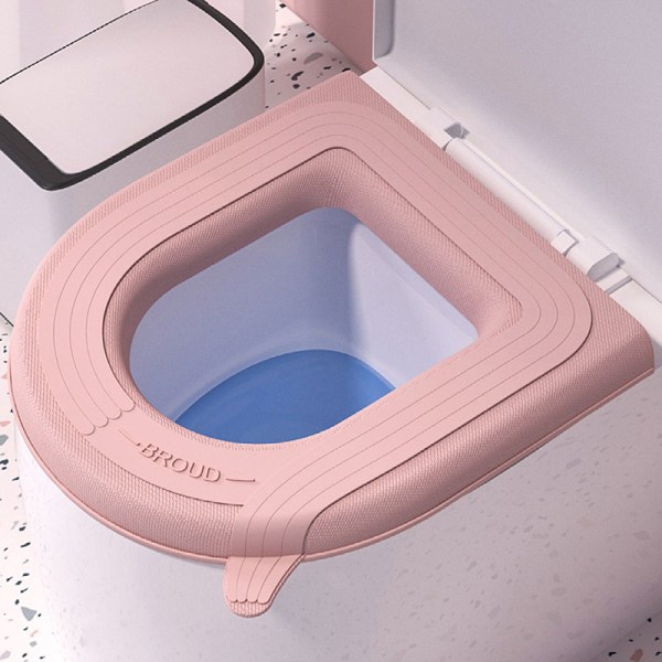 2 kpl WC-istuimen cover Pestävä wc-kannen pehmuste Pink U-shaped