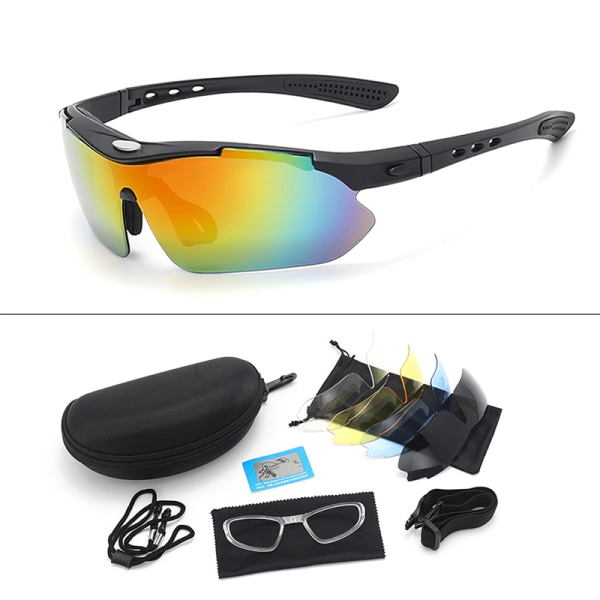 Polarized Sports Men Solbriller sett med 5 LensGoggle black