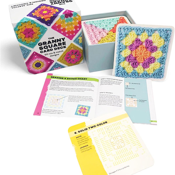50 stk./æske Mix Match Design Granny Square Kortdæk Strikning 50pcs/box