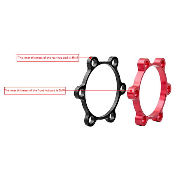 Cykelnavadapter Bagnavafstandsskive Black 5MM
