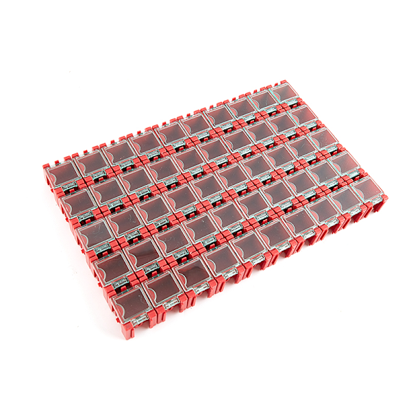 50 kpl/ set elektroniikkakomponenttisäiliön minisäilytyslaatikot Red