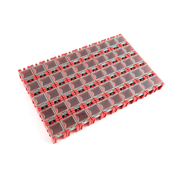 50 st/ set elektronisk komponentbehållare Mini förvaringslådor kit Red