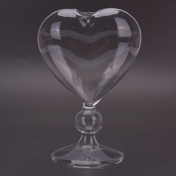 Glass Flower er Heart Glass Vase Stående Home Decoration