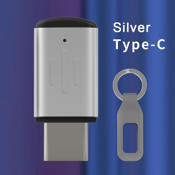 Typ C-gränssnitt Smart App Control Telefon Fjärrkontroll Adapter Silver