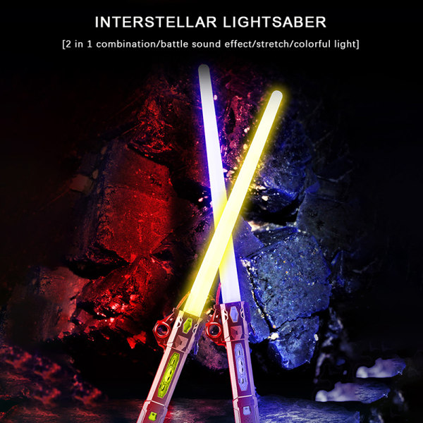 nyt RGB Sword Retractable Light Sabre Legetøj til børn Rose Gold