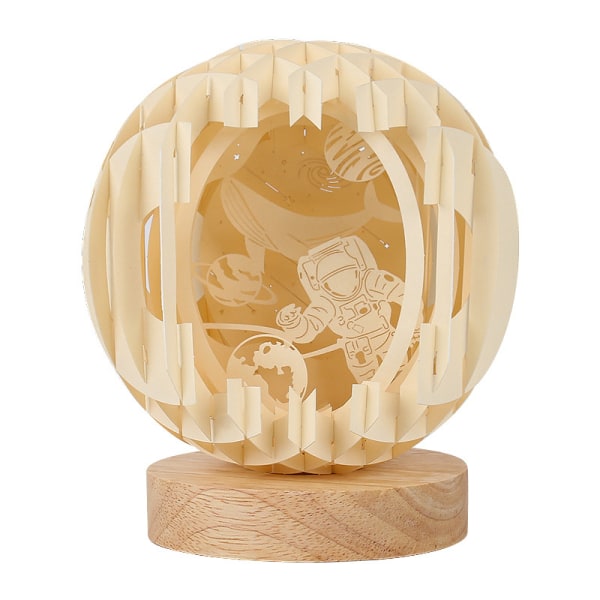 Paper Carving Lamp 3D Creative Folding Paper Lantern Ball LED A