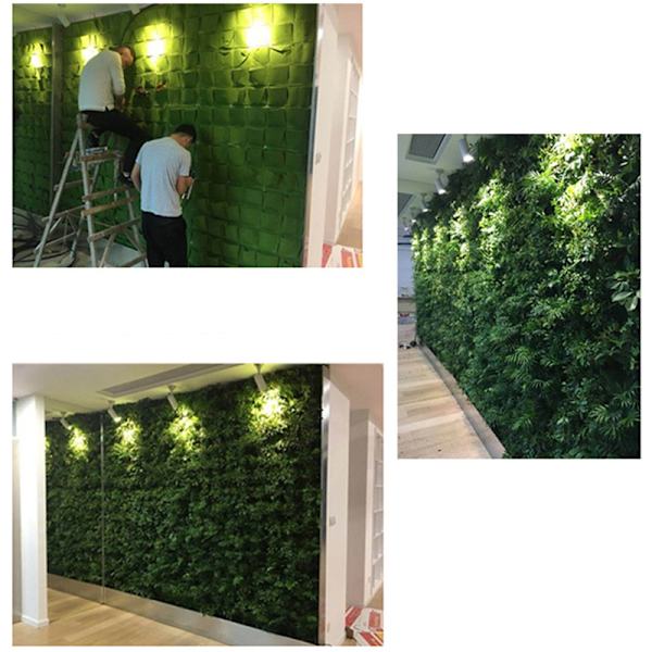 Grøn Vertical Hanging Garden er Blomsterpotter Taske Vægmontering Han as the picutre Small