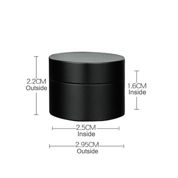 Mini-alumiiniseoksesta vedenpitävä pullo, kapselitiivistepullo EDC W Black