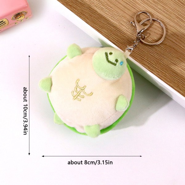 10 cm e Squeak Turtle pehmolelu täytetyt eläinnukke avaimenperä A7