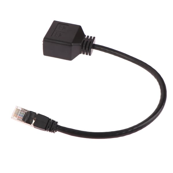 RJ45 1 hann til 2 hunn LAN Ethernet-kabel splitterkabel 31cm
