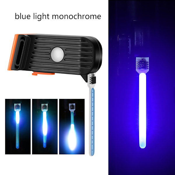 Cykelbaglygte Rindende vand Advarselslamper Type C Genopladelig Blue
