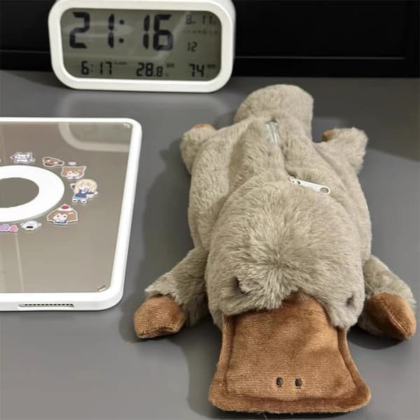 e Platypus Plysch Case Kosmetikväska Pennfodral